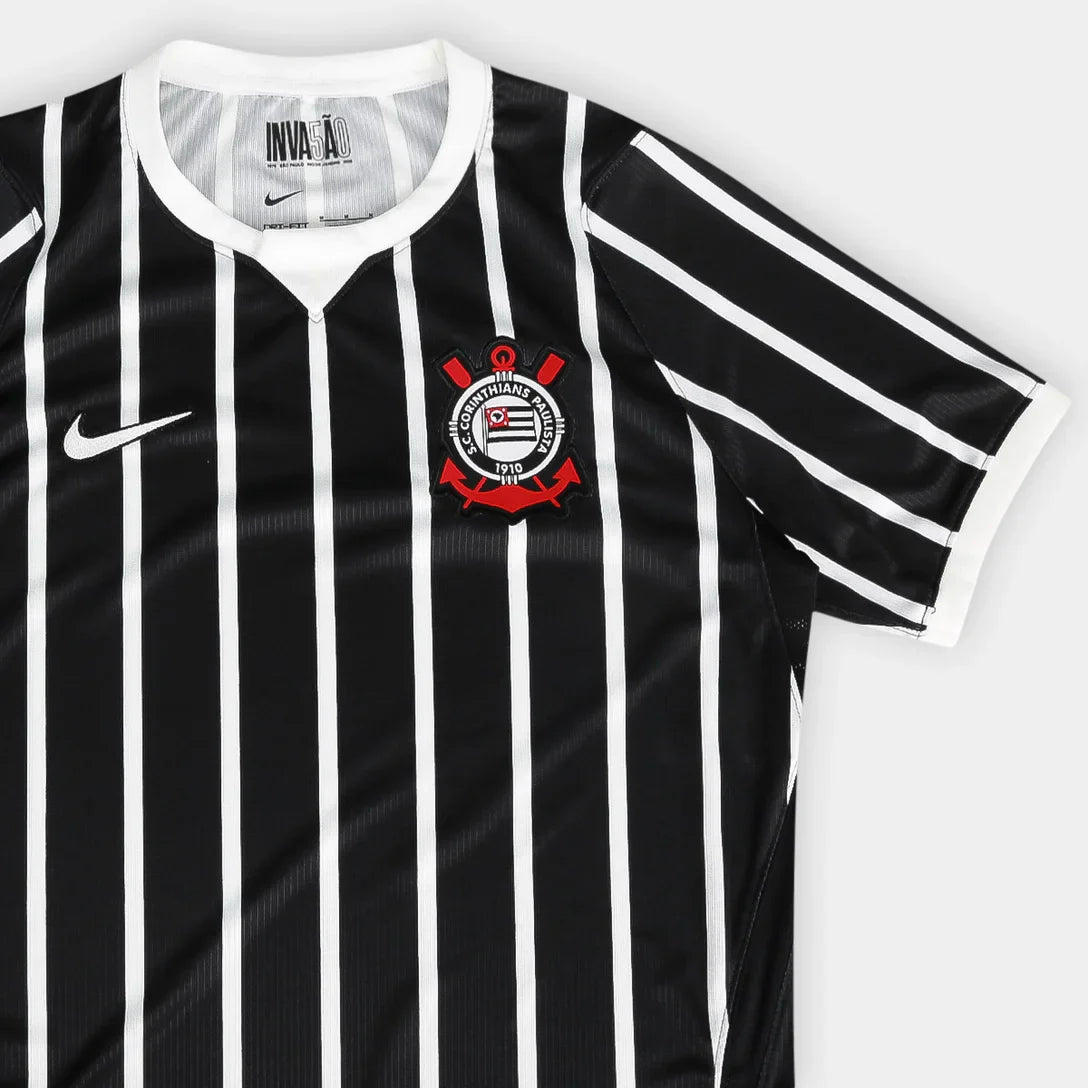 Camisa Corinthians II 2026/27 s/n Torcedor Nike Masculina - Branco+Preto
