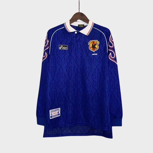 Camisa Japão I Manga Longa 1998 Asics - Azul - Retrô